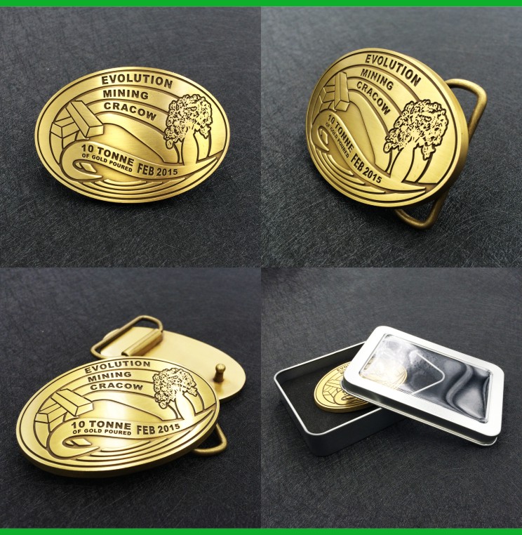 Custom antique gold buckles 1